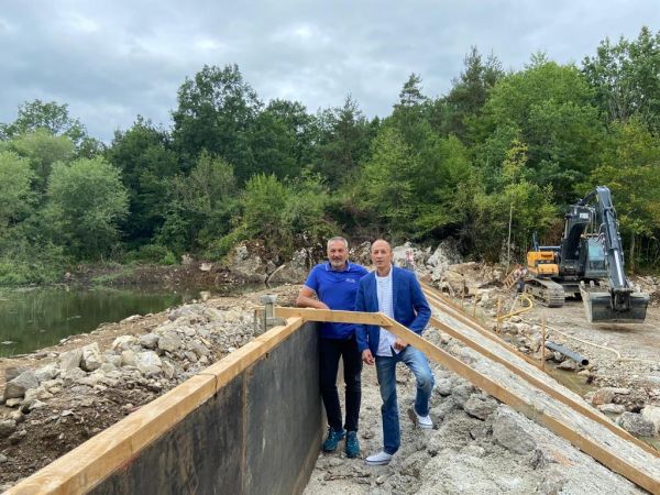 Župan Petry posjetio gradilište obnove mlinice u Bilaju te se zahvalio Hrvatskim vodama na razumijevanju