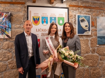 Ličko-senjska županija - Župan Petry primio Miss Ličko-senjske županije Antonelu Antonić