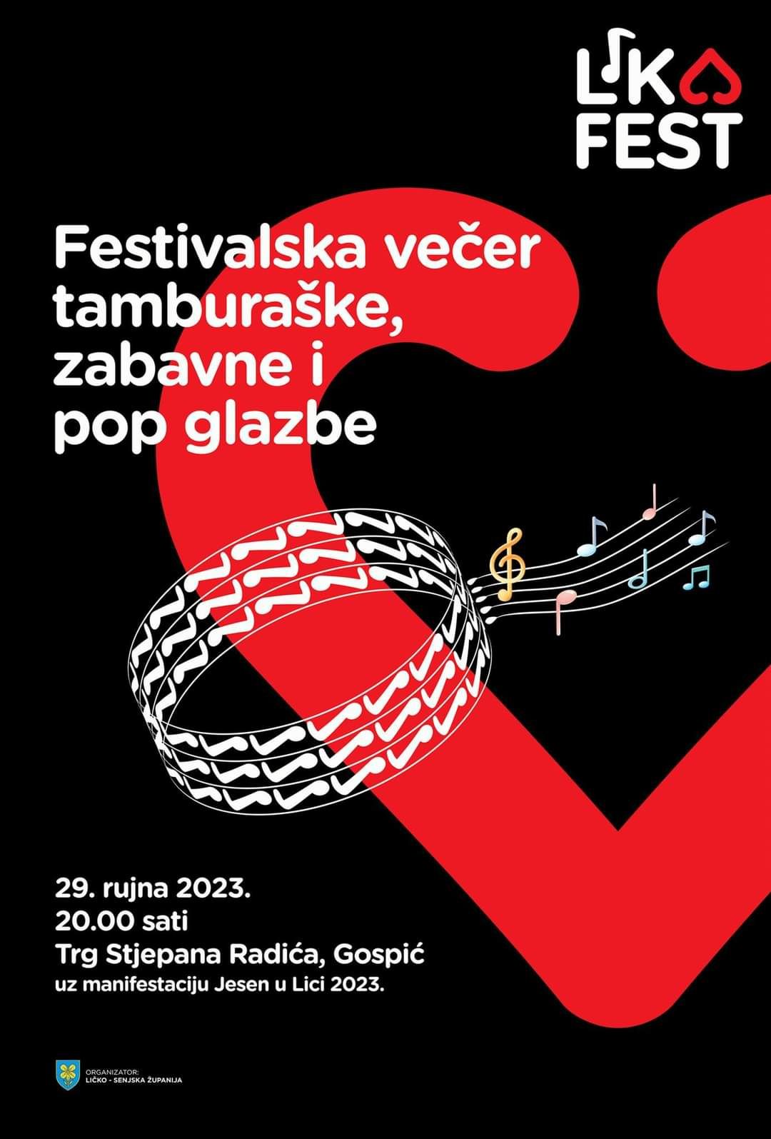 U Gospiću se uskoro održava festival tamburaške, zabavne i pop glazbe ‘LIKA FEST 2023’