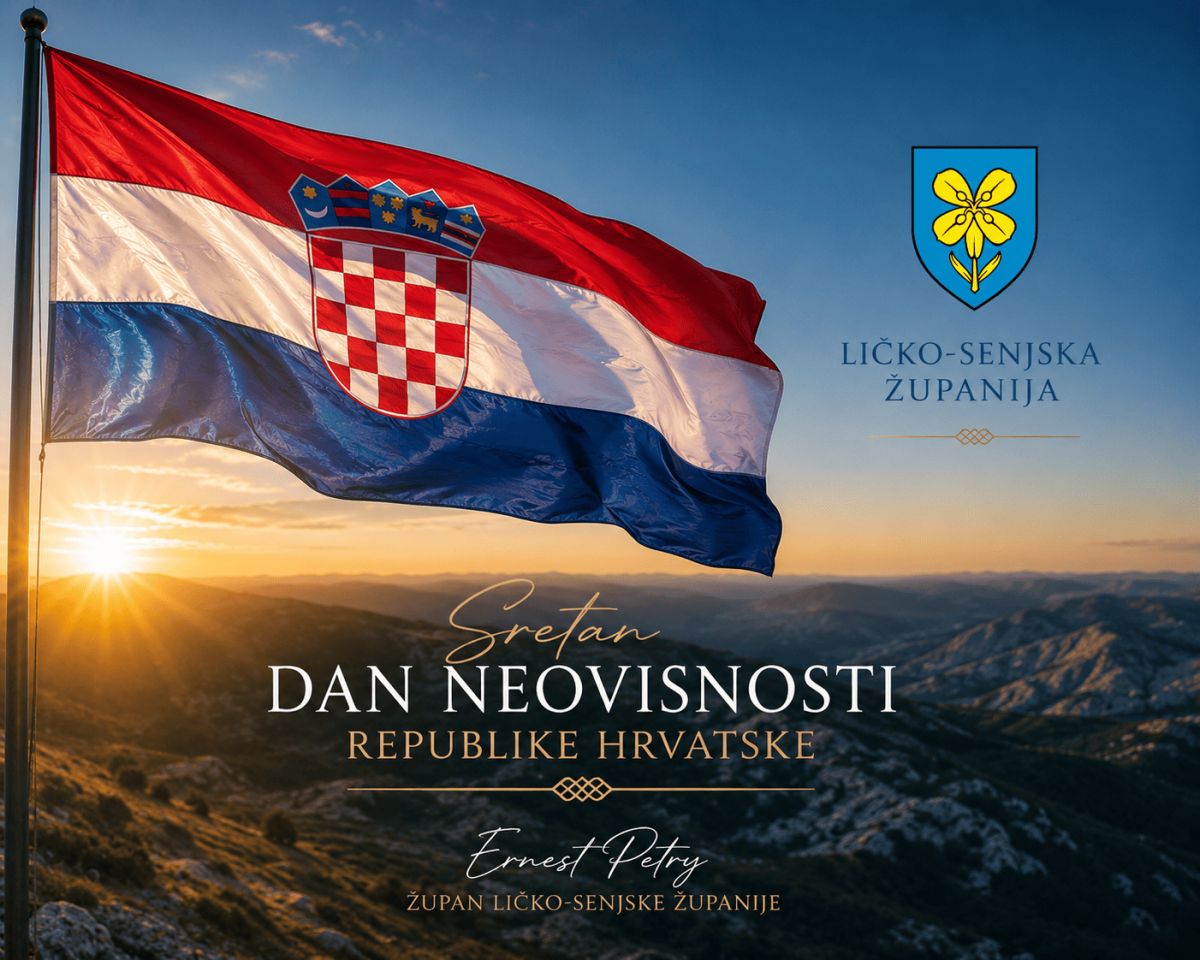 Čestitka župana Ernesta Petryja povodom Dana neovisnosti Republike Hrvatske.