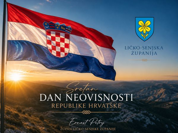 Čestitka župana Ernesta Petryja povodom Dana neovisnosti Republike Hrvatske.
