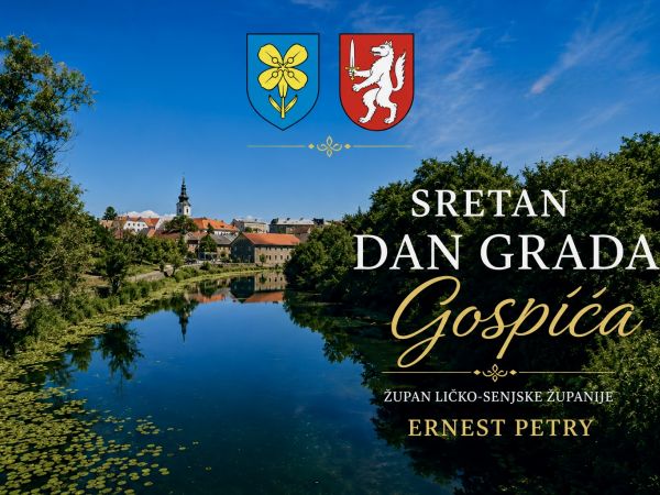 Čestitka župana Ernesta Petryja povodom Dana Grada Gospića