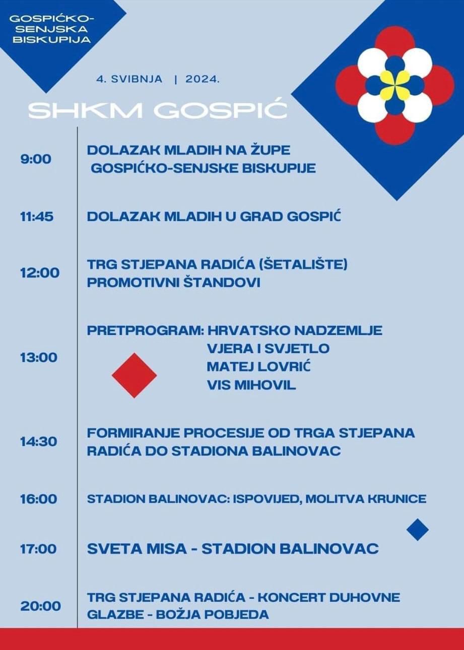 Program 12. Susreta hrvatske katoličke mladeži u Gospiću Program 12. Susreta hrvatske katoličke mladeži u Gospiću