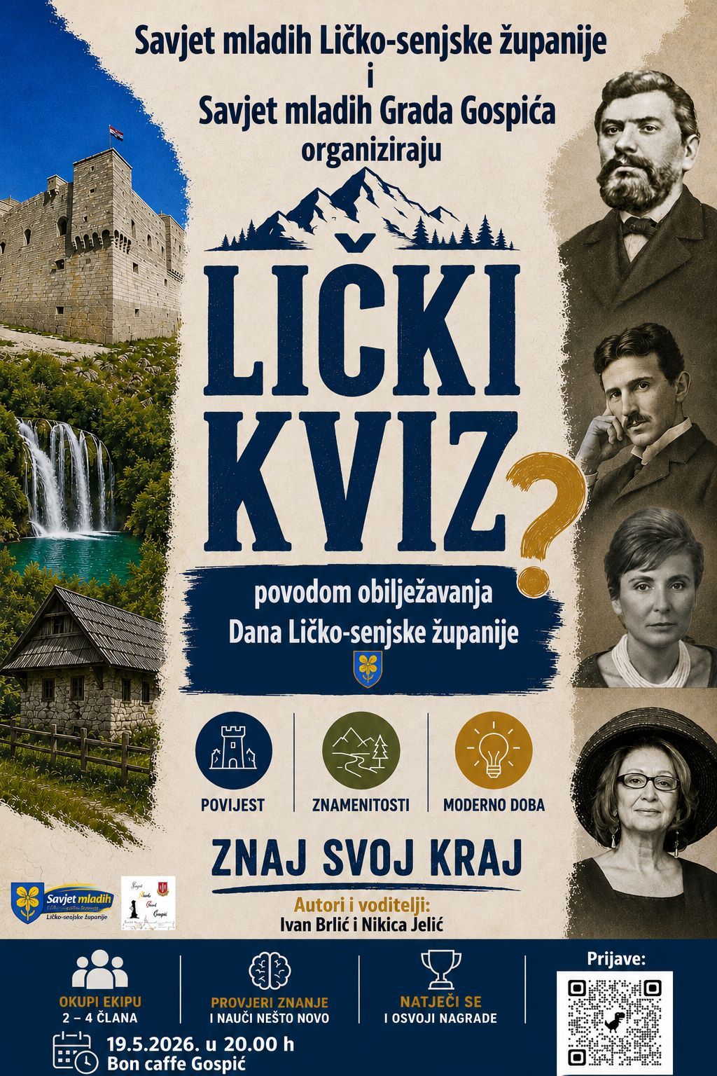 U Gospiću kviz općeg znanja povodom nadolazećeg Dana Ličko-senjske županije