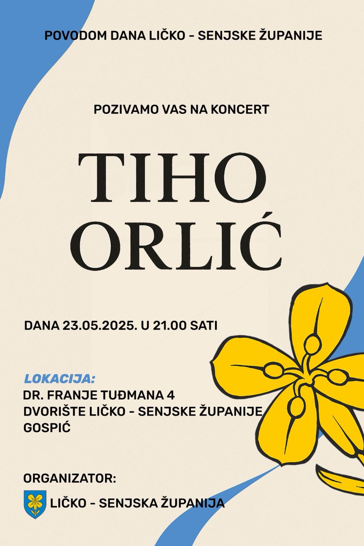 Obilježavanje Dana Ličko-senjske županije uz svečani program i veliki koncert Tihe Orlića
