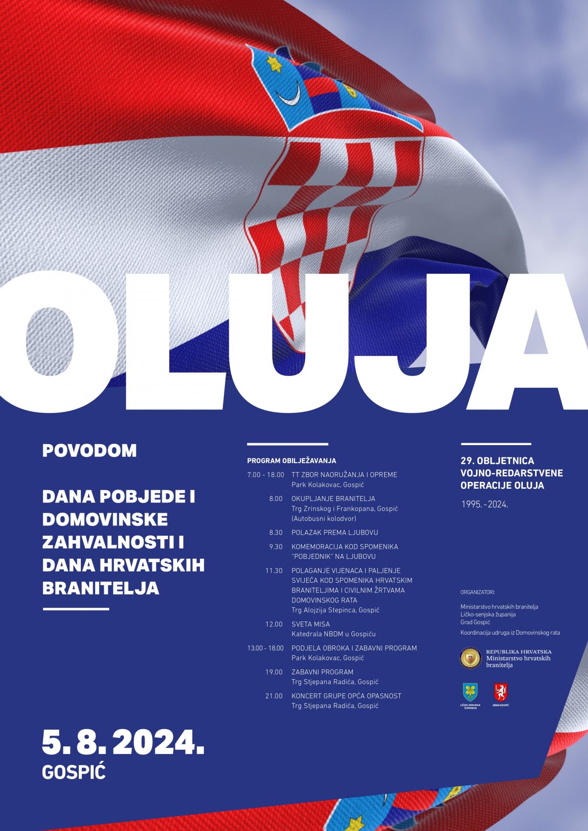 Svečano obilježavanje Dana pobjede i domovinske zahvalnosti, Dana hrvatskih branitelja, kao i 29. obljetnice vojno-redarstvene operacije “Oluja” Svečano obilježavanje Dana pobjede i domovinske zahvalnosti, Dana hrvatskih branitelja, kao i 29. obljetnice vojno-redarstvene operacije “Oluja”