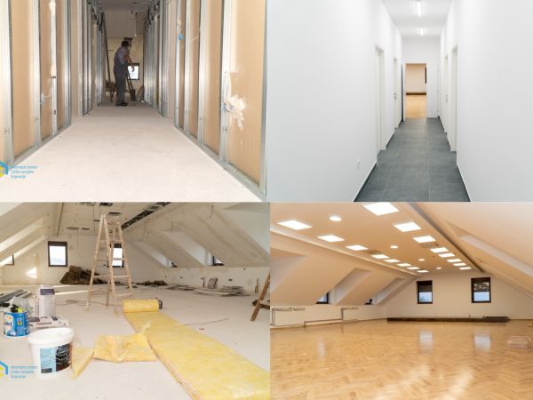 Radovi na uređenju prostora u potkrovlju Razvojnog centra Ličko-senjske županije ulaze u završnu fazu