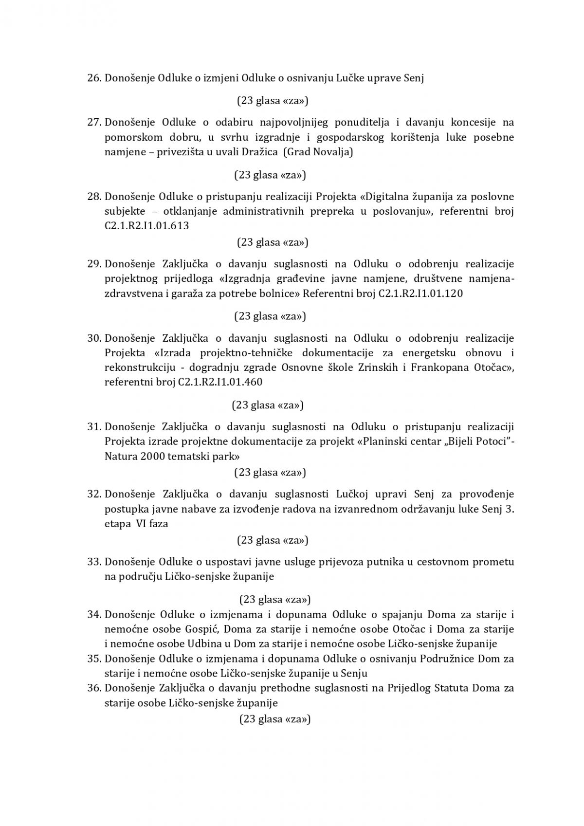 Održana XV. sjednica Županijske skupštine Ličko-senjske županije