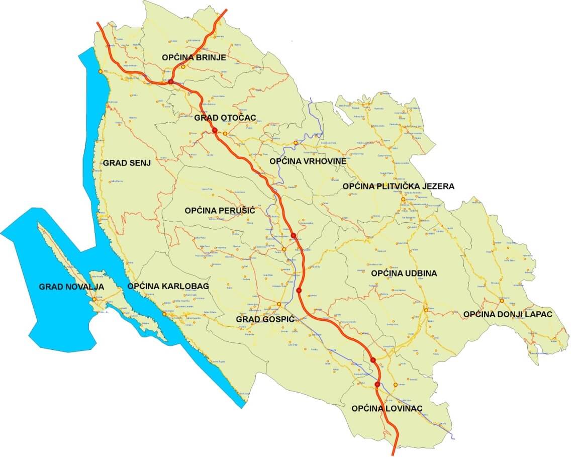 Karta 2 Ličko-senjske županije